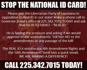 veto real id in Louisiana